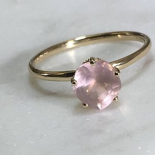                       100% Real 7.25 Ratti rose quartz gold plated Ring for astrological purpose by JAIPUR GEMSTONE                                              