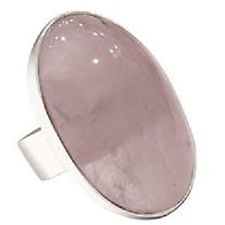                       rose quartz Stone Silver Ring 7.5 carat by JAIPUR GEMSTONE                                              