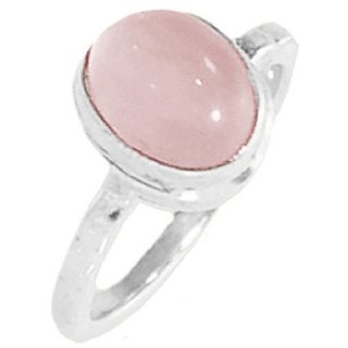                       Natural rose quartz Silver Ring 7.5 carat by JAIPUR GEMSTONE                                              