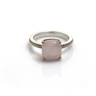                       100 % Original Certified Stone 7.5 Carat rose quartz Silver Ring by JAIPUR GEMSTONE                                              