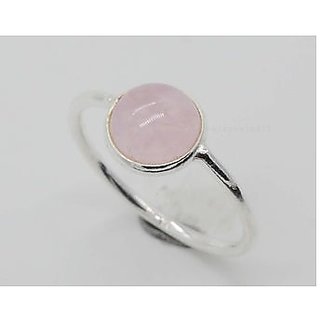                       7.5 Carat Ring with lab Report Silver rose quartz Stone ring by JAIPUR GEMSTONE                                              