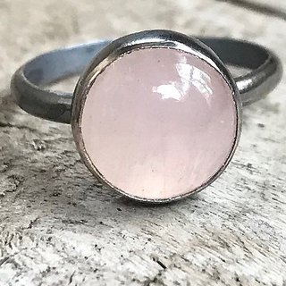                       rose quartz  original & lab certified 7.5 ratti silver Ring for astrological purpose by JAIPUR GEMSTONE                                              
