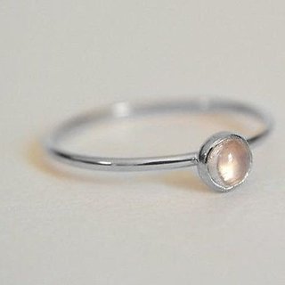                       8 Carat rose quartz Silver Ring by JAIPUR GEMSTONE                                              