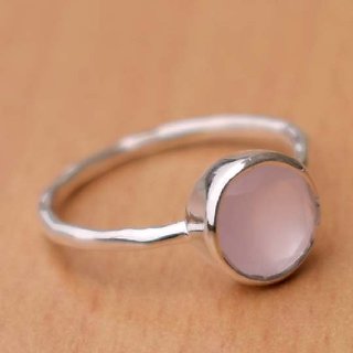                      8 Carat A+ Quality rose quartz Gemstone Silver Ring by JAIPUR GEMSTONE                                              