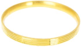 KESAR ZEMS Designer Gold Plated Kada For Unisex (Size2.6 Inche) Golden.