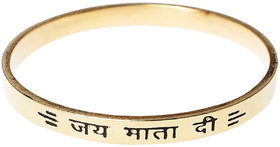 KESAR ZEMS Gold Plated Jay Mata Di Kada For Unisex (Size2.5 Inche) Golden.