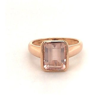                       8 Ratti rose quartz  Ring with Natural Gold plated rose quartz  Stone by JAIPUR GEMSTONE                                              