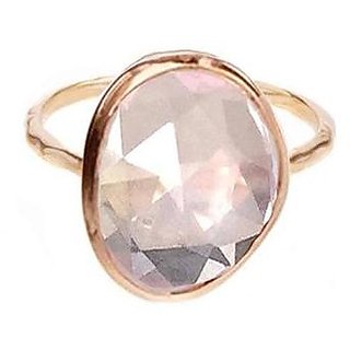                       rose quartz 8 Ratti 100% Original Gemstone Asthdhatu gold plated Ring by JAIPUR GEMSTONE                                              