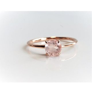                      8 Ratti Lab Certified Stone 100% Original rose quartz Gold plated  Ring for unisex by JAIPUR GEMSTONE                                              
