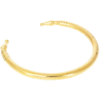                       KESAR ZEMS Gold Plated Cuff Bracelet -B For Unisex (Size2.5 Inche) Golden.                                              