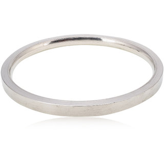 KESAR ZEMS White Stainless Steel Kada Bracelet for Men -B (Size2.5 Inch) KESAR ZEMS White Stainless Steel Kada Bracelet for Men -B (Size2.5 Inch)