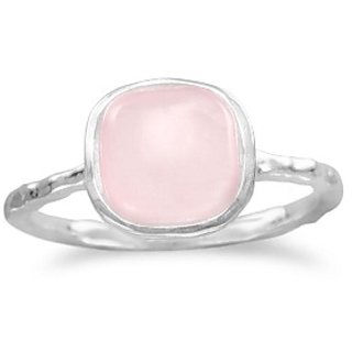                       9 Carat Natural Stone Silver rose quartz  Ring for unisex by JAIPUR GEMSTONE                                              