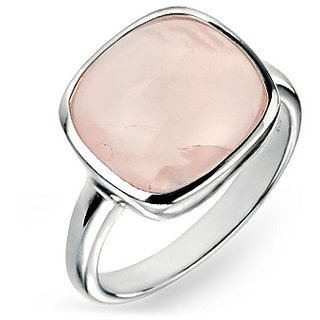                       rose quartz Ring Stone 9 Ratti silver(Ashthdhatu)  RING Natural Stone by JAIPUR GEMSTONE                                              