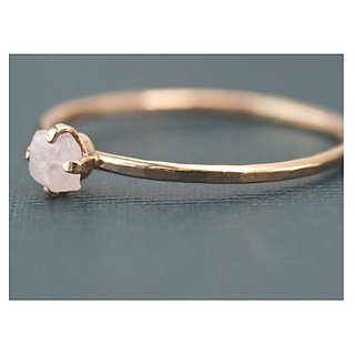                       9 RATTI Gold plated ring rose quartz Ring for unisex by JAIPUR GEMSTONE                                              