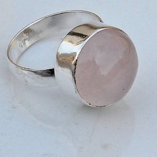                       9.25 Ratti Lab Certified Stone 100% Original rose quartz silver Ring for unisex by JAIPUR GEMSTONE                                              
