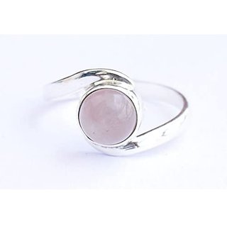                       9.5 ratti Silver rose quartz Ring for unisex by JAIPUR GEMSTONE                                              