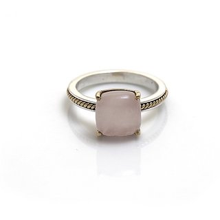                       100 % Original Certified Stone 9.25 Carat rose quartz Silver Ring by JAIPUR GEMSTONE                                              