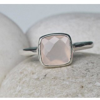                       rose quartz  Ring 9.5 carat  silver ring  by JAIPUR GEMSTONE                                              
