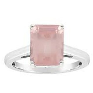                       9.5 Carat Classic rose quartz silver Ring by JAIPUR GEMSTONE                                              