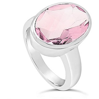                       rose quartz Ring 9.5 Carat natural and Gemstone Silver Ring by JAIPUR GEMSTONE                                              
