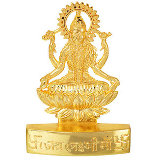 KESAR ZEMS Golden Plated Goddess Laxmi Idol Showpiece Statue for Temple and Home Dcor (7 x 1 x10 CM) Zinc. KESAR ZEMS Golden Plated Goddess Laxmi Idol Showpiece Statue for Temple and Home Dcor (7 x 1 x10 CM) Zinc.