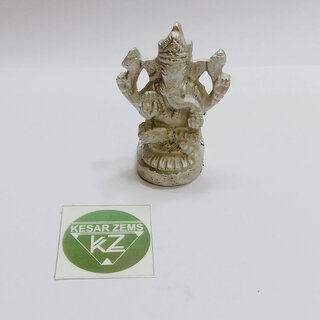 KESAR ZEMS Mercury Lord Ganeshji Idol Parad Statue For Temple Home Decor ( 3 x 2.5 x 5 Cm, Silver) 104Gm KESAR ZEMS Mercury Lord Ganeshji Idol Parad Statue For Temple Home Decor ( 3 x 2.5 x 5 Cm, Silver) 104Gm