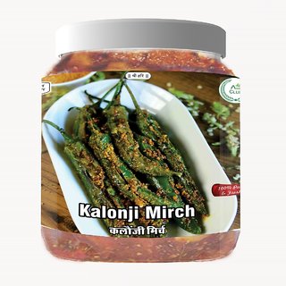                       Agri Club Mother Made Delicious Tasty Stuffed Kalonji Green Chilli Pickle 7                                              
