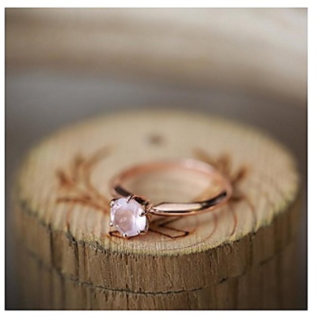 Rose Quartz Rose Gold Engagement Ring | Everleigh | Braverman Jewelry