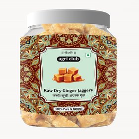 Agri Club Ginger Jaggery/Adrak Flavored Gur 500gm Pure,Natural,Chemical Free