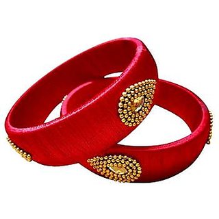 Mayank's Silk Thread Bangles Red