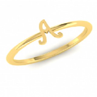                       fashionable Alphabet   gold plated Ring For girls and women by JAIPUR GEMSTONE                                              