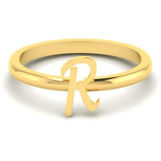                       Alphabet Pure gold plated Ring for girls and Women by JAIPUR GEMSTONE                                              