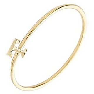                       Gold Plated Alphabet Letters Ring For Men  Women by JAIPUR GEMSTONE                                              