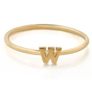                       Alphabet Pure gold plated Ring for girls and Women by JAIPUR GEMSTONE                                              