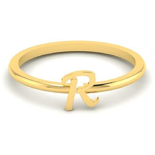                       Stylish Alphabet gold plated Ring For girls and women by JAIPUR GEMSTONE                                              