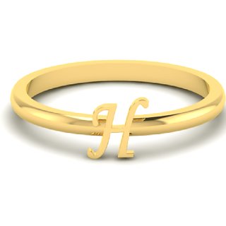                       JAIPUR GEMSTONE Gold Plated Alphabets Ring For Women                                              