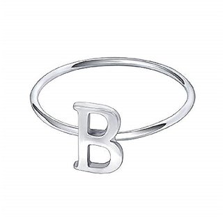                       fashionable Alphabet Sterling Silver Ring For girls and women by JAIPUR GEMSTONE                                              