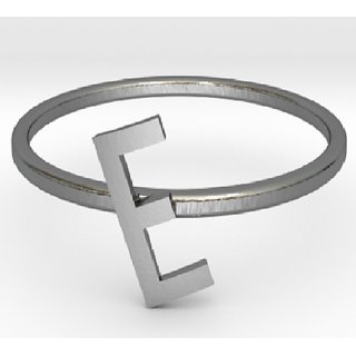                       fashionable Alphabet Sterling Silver Ring For girls and women by JAIPUR GEMSTONE                                              