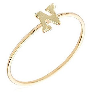                       fashionable Alphabet   gold plated Ring For girls and women by JAIPUR GEMSTONE                                              