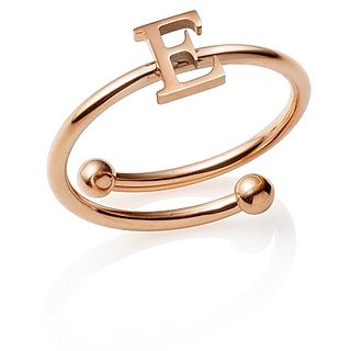                       Ceylonmine Gold Plated Alphabet Letters Ring For Women                                              