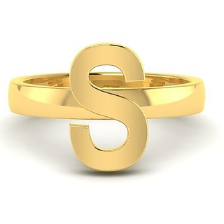                       Ceylonmine alphabets Gold Plated Ring For Girls & Women                                              