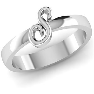                       Ceylonmine - Sterling Silver Alphabet beautiful ring for girls and women                                              
