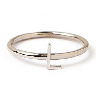                       Alphabet Pure Silver Ring for girls and Women by Ceylonmine                                              