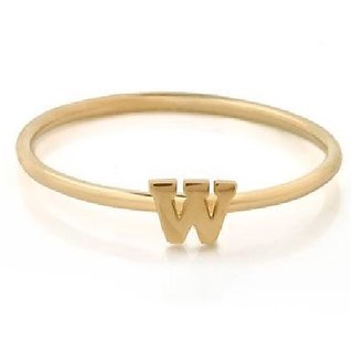                       Alphabet Pure gold plated Ring for girls and Women by Ceylonmine                                              
