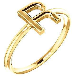                       Alphabet Pure gold plated Ring for girls and Women by Ceylonmine                                              