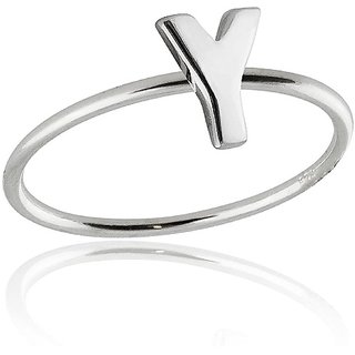                       Silver Alphabet Ring for unisex  by Ceylonmine                                              