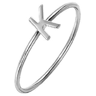                       Alphabet Pure Silver Ring for girls and Women by Ceylonmine                                              