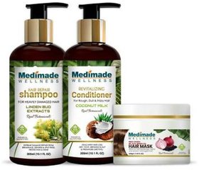Medimade Linden Bud Shampoo + Conditioner  and Red Onion Hair Mask