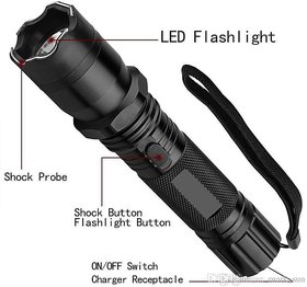 Rechargeable Self Defense Electric Shock Flashlight 1101 Type Stun Gun Torc