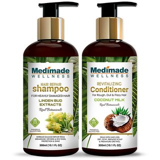                       Medimade Hair repair Shampoo and Coconut Milk Conditioner                                              